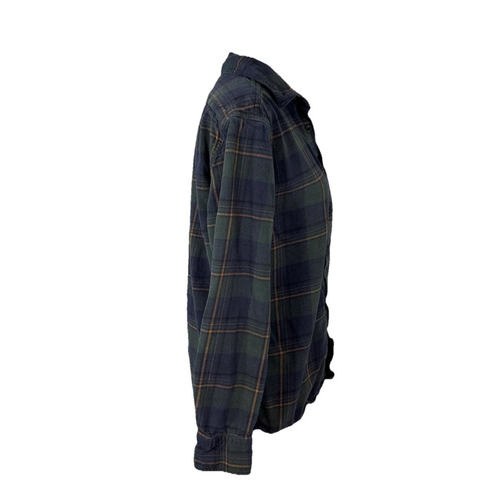 EDDIE BAUER Women Button Down Collar Blue Plaid Flannel Shirt Women's Size Small - Picture 15 of 15